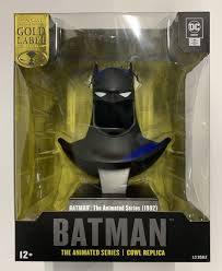 McFarlane Batman The Animated Series 1992 Cowl Replica Gold Label DC Direct 1:3