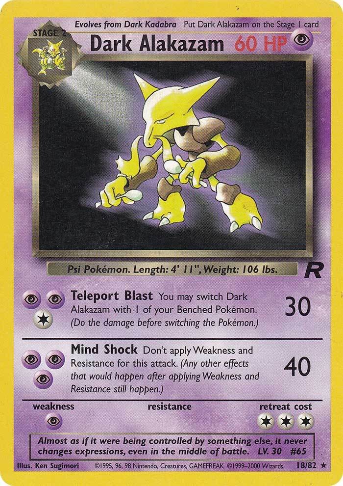 dark alakazam pokemon card Dark Alakazam (18/82) [Team Rocket Unlimited]