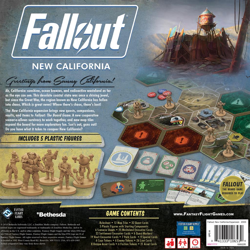 fallout board game card sleeves Fallout: New California