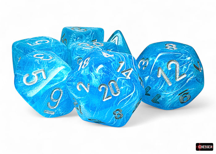 Chessex Luminary Sky\Silver 7 Piece Dice set