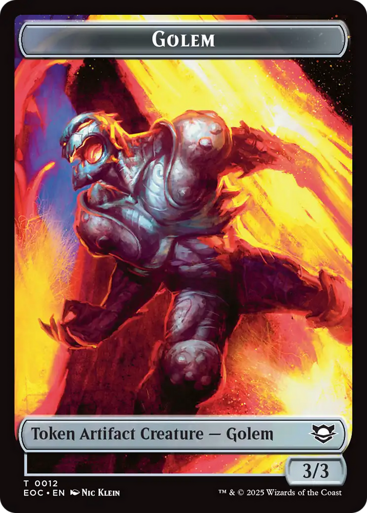 Golem (0012) // Golem (0014) Double-Sided Token [Edge of Eternities Commander Tokens]