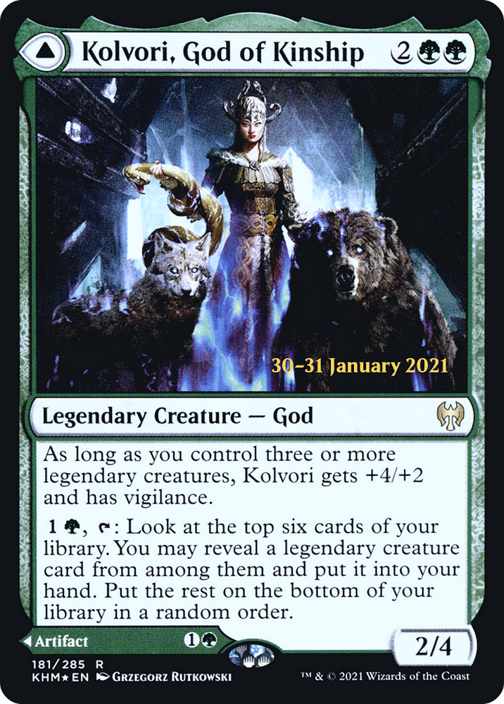 Kolvori, God of Kinship // The Ringhart Crest [Kaldheim Prerelease Promos]