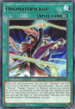 Onomatopickup [LED6-EN037] Rare