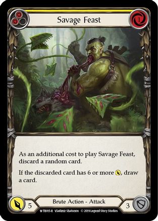 Savage Feast (Yellow) [U-WTR015] (Welcome to Rathe Unlimited)  Unlimited Rainbow Foil