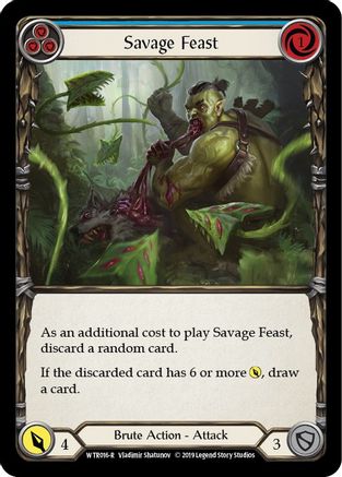 Savage Feast (Blue) [WTR016-R] (Welcome to Rathe)  Alpha Print Rainbow Foil