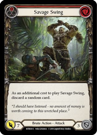 Savage Swing (Red) [U-WTR020] (Welcome to Rathe Unlimited)  Unlimited Rainbow Foil