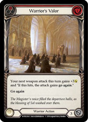 Warrior's Valor (Red) [U-WTR129] (Welcome to Rathe Unlimited)  Unlimited Rainbow Foil