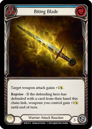 Biting Blade (Blue) [WTR137-C] (Welcome to Rathe)  Alpha Print Rainbow Foil