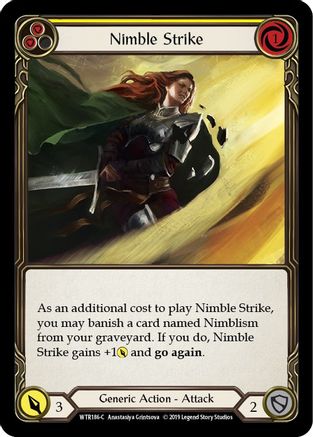 Nimble Strike (Yellow) [U-WTR186] (Welcome to Rathe Unlimited)  Unlimited Rainbow Foil
