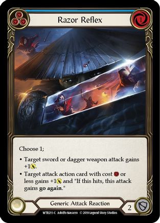 Razor Reflex (Blue) [U-WTR211] (Welcome to Rathe Unlimited)  Unlimited Rainbow Foil
