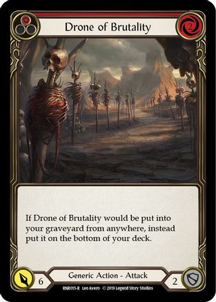 Drone of Brutality (Red) [RNR015-R] (Rhinar Hero Deck)  1st Edition Normal