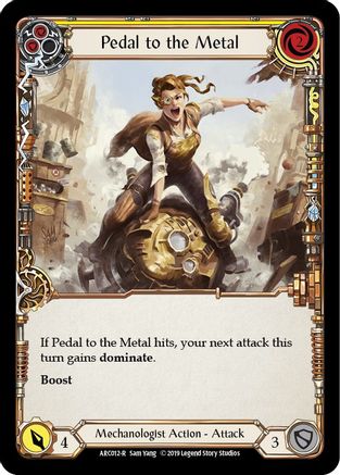 Pedal to the Metal (Yellow) [U-ARC012] (Arcane Rising Unlimited)  Unlimited Rainbow Foil