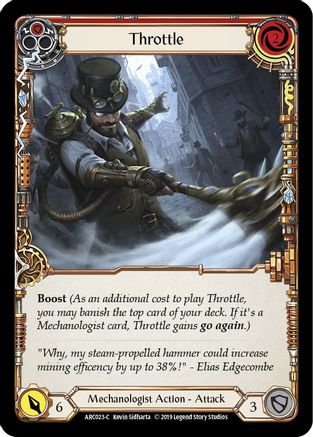 Throttle (Red) [U-ARC023] (Arcane Rising Unlimited)  Unlimited Rainbow Foil