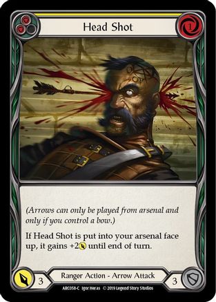 Head Shot (Yellow) [U-ARC058] (Arcane Rising Unlimited)  Unlimited Normal