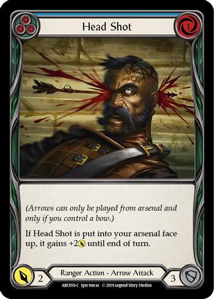 Head Shot (Blue) [U-ARC059] (Arcane Rising Unlimited)  Unlimited Normal