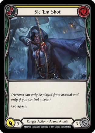 Sic 'Em Shot (Yellow) [U-ARC073] (Arcane Rising Unlimited)  Unlimited Normal