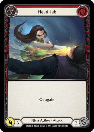 Head Jab (Red) [KSU011-C] (Katsu Hero Deck)  1st Edition Normal