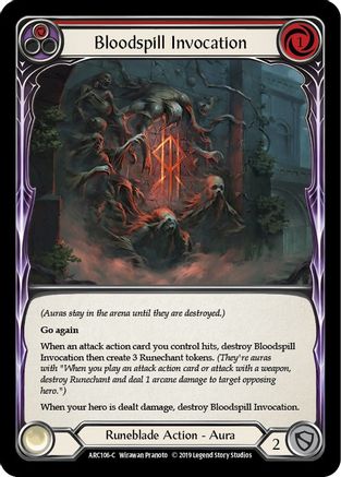 Bloodspill Invocation (Red) [ARC106-C] (Arcane Rising)  1st Edition Rainbow Foil