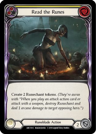 Read the Runes (Yellow) [U-ARC110] (Arcane Rising Unlimited)  Unlimited Rainbow Foil