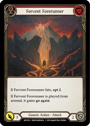Fervent Forerunner (Red) [U-ARC182] (Arcane Rising Unlimited)  Unlimited Rainbow Foil