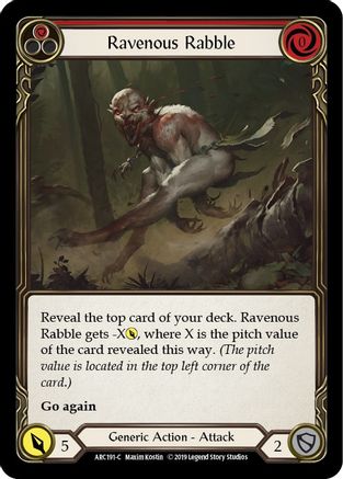 Ravenous Rabble (Red) [U-ARC191] (Arcane Rising Unlimited)  Unlimited Rainbow Foil