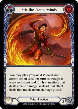 Stir the Aetherwinds (Red) [U-ARC129] (Arcane Rising Unlimited)  Unlimited Rainbow Foil