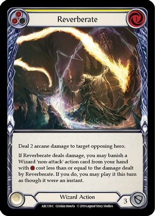 Reverberate (Yellow) [ARC139-C] (Arcane Rising)  1st Edition Normal