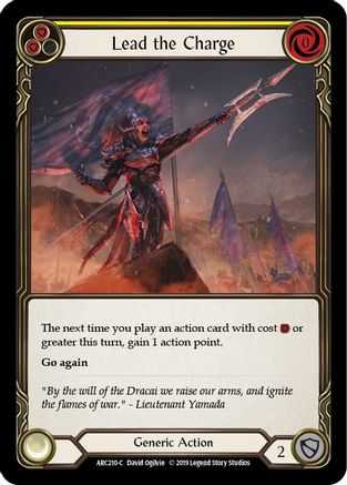 Lead the Charge (Yellow) [U-ARC210] (Arcane Rising Unlimited)  Unlimited Rainbow Foil