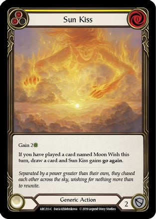 Sun Kiss (Yellow) [U-ARC213] (Arcane Rising Unlimited)  Unlimited Rainbow Foil