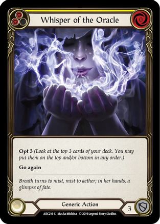 Whisper of the Oracle (Yellow) [U-ARC216] (Arcane Rising Unlimited)  Unlimited Normal