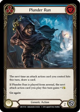 Plunder Run (Blue) [U-ARC172] (Arcane Rising Unlimited)  Unlimited Normal