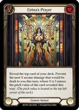 Eirina's Prayer (Yellow) [ARC174-R] (Arcane Rising)  1st Edition Rainbow Foil