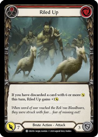 Riled Up (Red) [U-CRU016] (Crucible of War Unlimited)  Unlimited Rainbow Foil