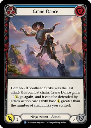 Crane Dance (Blue) [U-CRU059] (Crucible of War Unlimited)  Unlimited Rainbow Foil