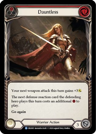 Dauntless (Red) [U-CRU085] (Crucible of War Unlimited)  Unlimited Rainbow Foil