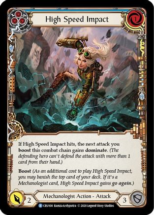 High Speed Impact (Blue) [CRU108] (Crucible of War)  1st Edition Rainbow Foil
