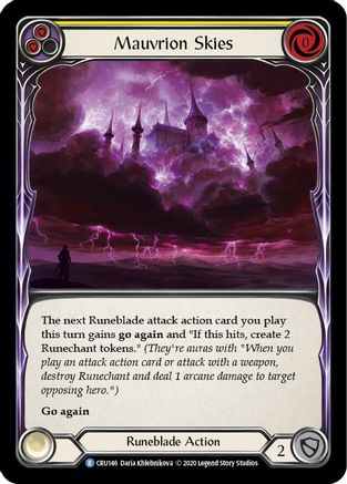 Mauvrion Skies (Yellow) [CRU146] (Crucible of War)  1st Edition Rainbow Foil