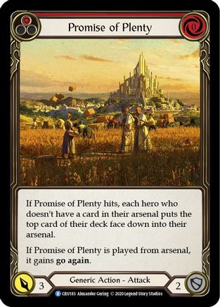 Promise of Plenty (Red) [U-CRU183] (Crucible of War Unlimited)  Unlimited Rainbow Foil