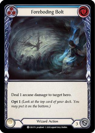 Foreboding Bolt (Blue) [U-CRU170] (Crucible of War Unlimited)  Unlimited Rainbow Foil