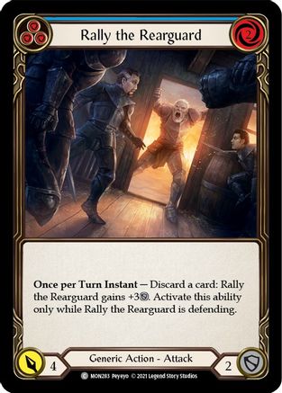 Rally the Rearguard (Blue) [MON283-RF] (Monarch)  1st Edition Rainbow Foil
