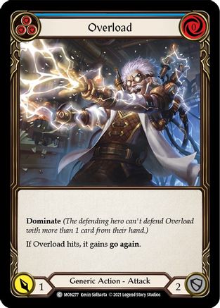 Overload (Blue) [MON277] (Monarch)  1st Edition Normal