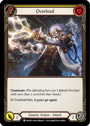 Overload (Yellow) [MON276-RF] (Monarch)  1st Edition Rainbow Foil