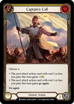 Captain's Call (Yellow) [U-MON261-RF] (Monarch Unlimited)  Unlimited Rainbow Foil