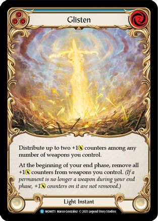 Glisten (Blue) [MON071-RF] (Monarch)  1st Edition Rainbow Foil