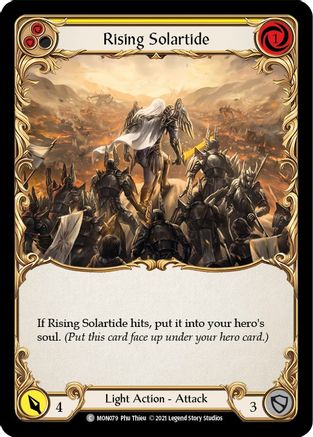 Rising Solartide (Yellow) [MON079-RF] (Monarch)  1st Edition Rainbow Foil