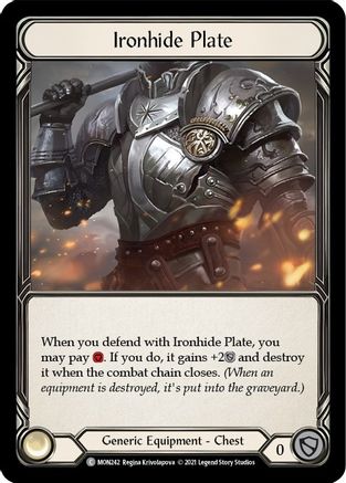 Ironhide Plate [MON242] (Monarch)  1st Edition Normal