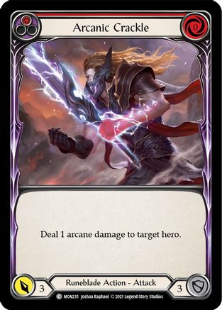 Arcanic Crackle (Red) [MON235] (Monarch)  1st Edition Normal