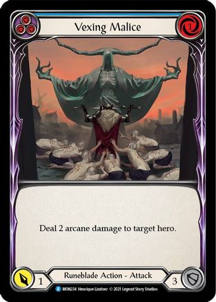 Vexing Malice (Blue) [MON234-RF] (Monarch)  1st Edition Rainbow Foil