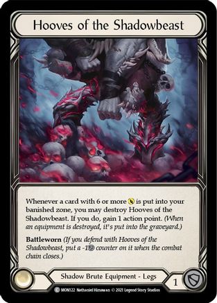 Hooves of the Shadowbeast [U-MON122-RF] (Monarch Unlimited)  Unlimited Rainbow Foil