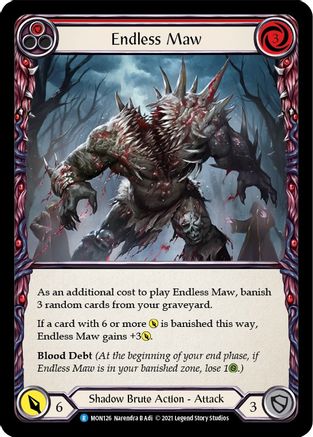 Endless Maw (Red) [MON126-RF] (Monarch)  1st Edition Rainbow Foil